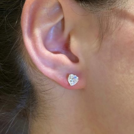 Orecchini Ambrosia Cuore Oro 18 kt e Swarovski