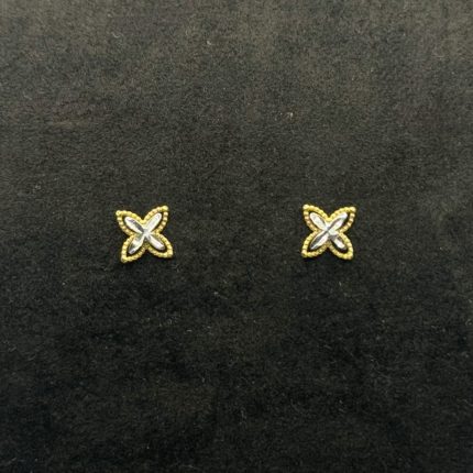 Orecchini Ambrosia Oro Bianco e Giallo 18 kt