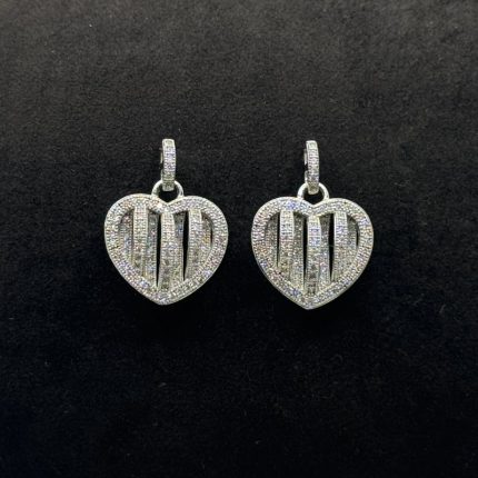 Orecchini Pendente Cuore Argento 925