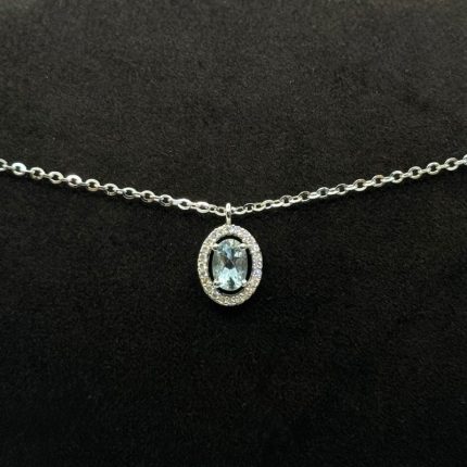 Ciondolo Comete Oro Diamanti e Acquamarina