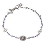 Bracciale INTELLECTUS in Argento Brunito e Salomite Viola