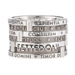 Anello TUUM 7 in Argento 925 placcato Rutenio size 16 e 22