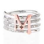 Anello TUUM Tuam X argento e oro rosa size 14, 22