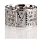 Anello TUUM Animae Mater Rodiato Brillanti neri size 14