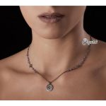 Collana TUUM Dono TIMOR DOMINI simmetrica brunita salomite viola