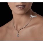 Collana TUUM Dono FORTITUDO asimmetrica rodiata salomite nera