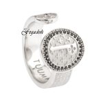 Anello TUUM Infinituum Pater Spinelli Neri size 25