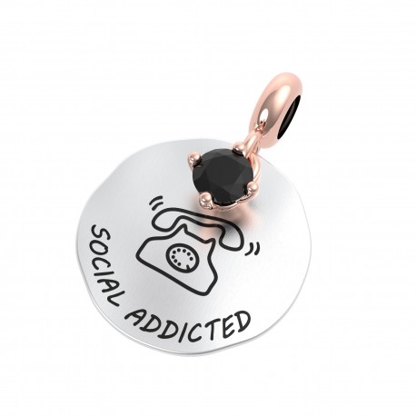 Charm Donna Rerum Passioni Social addicted in Argento con Onice