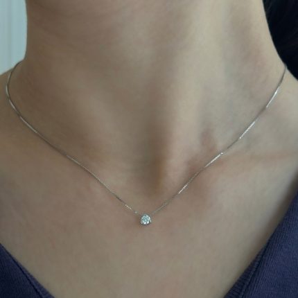 Collana BiBiGì Oro bianco 18 kt e Diamante