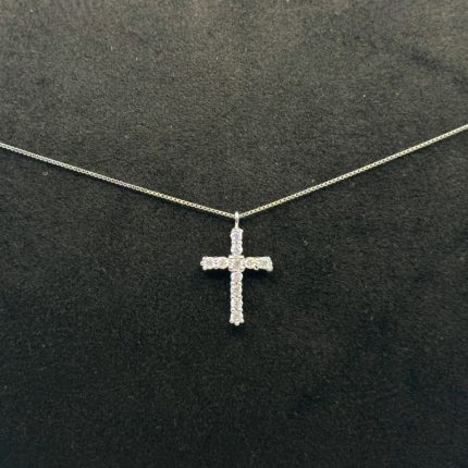 Collana Ambrosia Croce Oro 18 kt e Swarovski