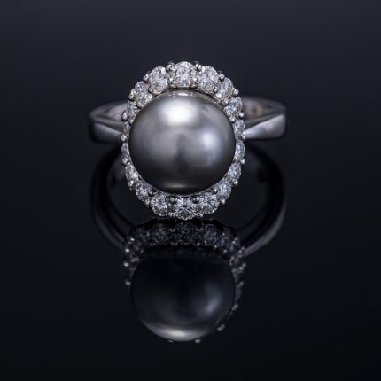 Anello Damiani Perla Tahiti e Diamanti