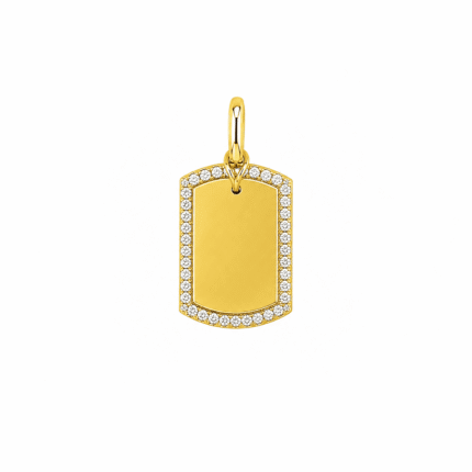 Stroili 9kt Yellow Gold Swarovski Medal Pendant