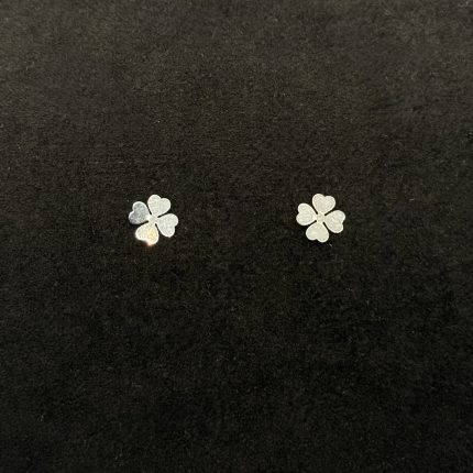 Orecchini Stroili Quadrifoglio Oro Bianco 9 kt