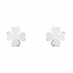 Orecchini Stroili Bon Ton Oro Bianco Quadrifoglio