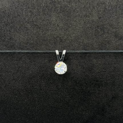 Ciondolo Stroili Punto Luce Oro Bianco 9 kt Swarovski