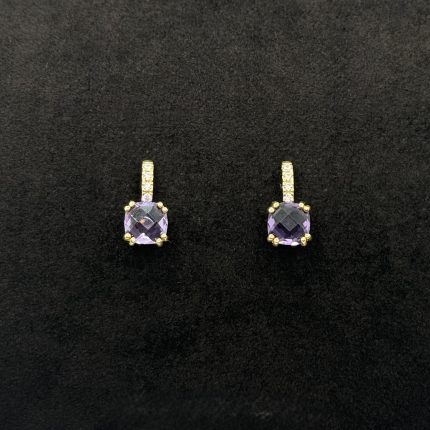 Orecchini Stroili Oro Giallo 9 kt Ametista Swarovski