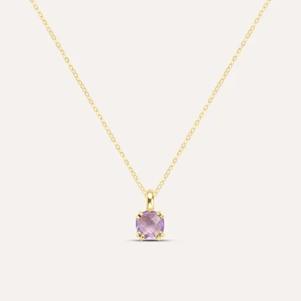 Stroili Amethyst 9 kt Yellow Gold Necklace