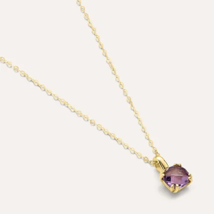 Stroili Amethyst 9 kt Yellow Gold Necklace