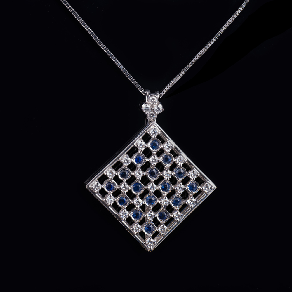 Collier Damiani diamanti e zaffiri ref.12607304