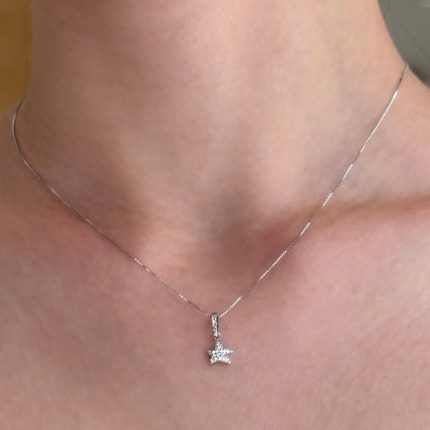 Pendente Ambrosia Stella Oro 18 kt e Swarovski