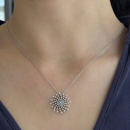 Collana Polello Oro Bianco 18 kt e Diamanti