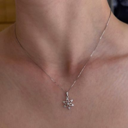 Pendente Ambrosia Fiore Oro 18 kt e Swarovski