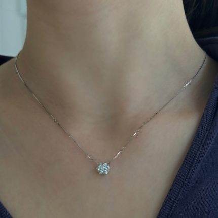 Collana Yukiko Oro Bianco 18 kt e Diamanti