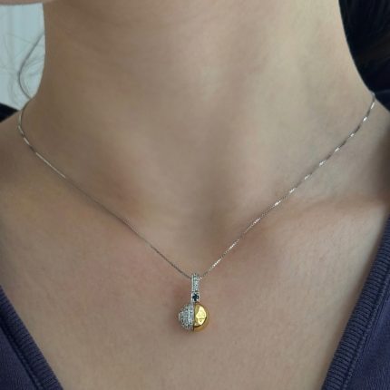 Collana Yukiko Oro Bianco e Giallo e Diamanti