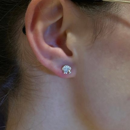 Orecchini Ambrosia Elefantino Oro 18 kt e Swarovski