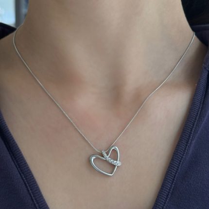 Collana Polello Oro Bianco 18 kt e Diamanti