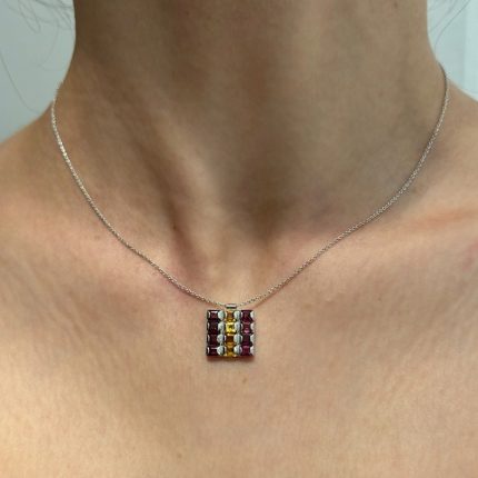 Collana Oro con Ametista e Citrino