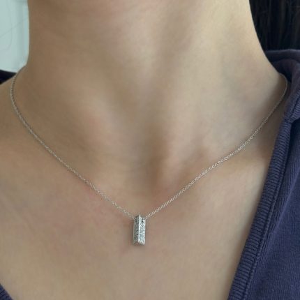 Collana Polello Oro Bianco 18 kt e Diamanti