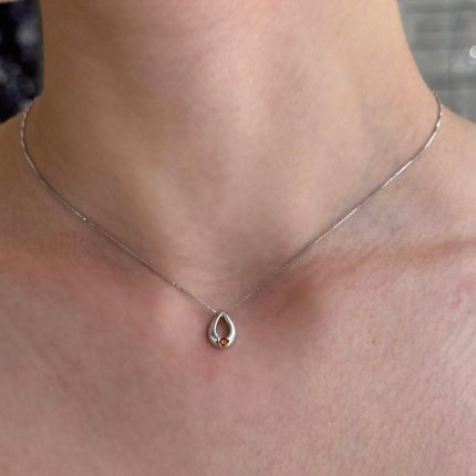 Collana Ambrosia Oro 18 kt e pietra Citrino