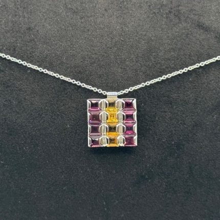 Collana Oro con Ametista e Citrino