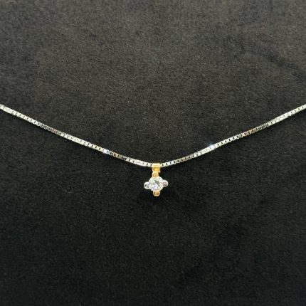 Collana Punto Luce Comete Oro giallo e bianco