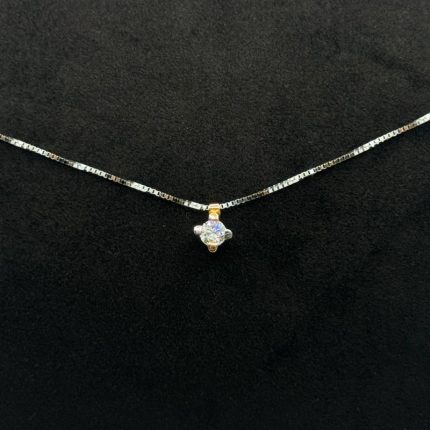 Collana Punto Luce Comete Oro giallo e bianco