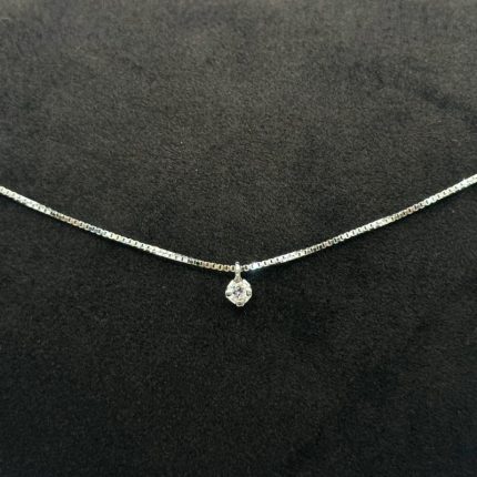 Collana Punto Luce Oro Bianco 18 kt