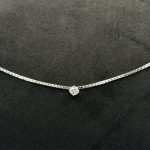 Collana Punto Luce Oro Bianco 18 kt e Diamante