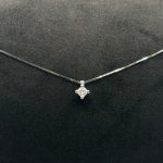 Collana Punto Luce Oro Bianco 18 kt e Diamante