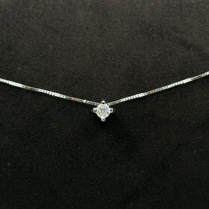 Collana Yukiko Punto Luce Oro Bianco 18 kt e Diamante