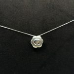 Collana Fiore Oro Bianco 18 kt e Diamante