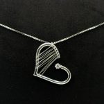 Collana Cuore Oro Bianco 18 kt e Diamante