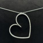 Collana Cuore Giorgio Visconti Oro Bianco 18 kt e Diamanti