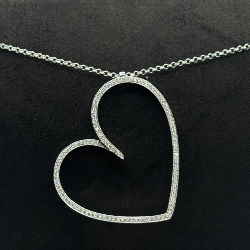 IMG_1548 (1) Collana Cuore Giorgio Visconti Oro Bianco 18 kt e Diamanti