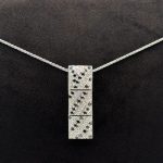 Collana Yukiko Oro Bianco 18 kt e Diamanti Neri e Bianchi