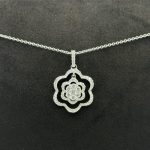 Collana Fiore Giorgio Visconti Oro Bianco 18 kt e Diamanti