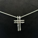 Collana Croce Damiani Oro Bianco 18 kt e Diamanti