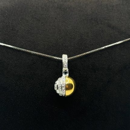 Collana Yukiko Oro Bianco e Giallo 18 kt e Diamanti