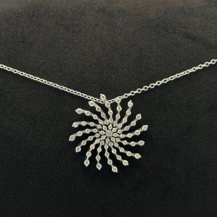 Collana Polello Oro Bianco 18 kt e Diamanti