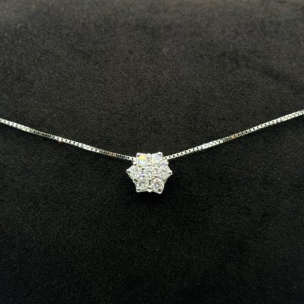 Collana Yukiko Oro Bianco 18 kt e Diamanti